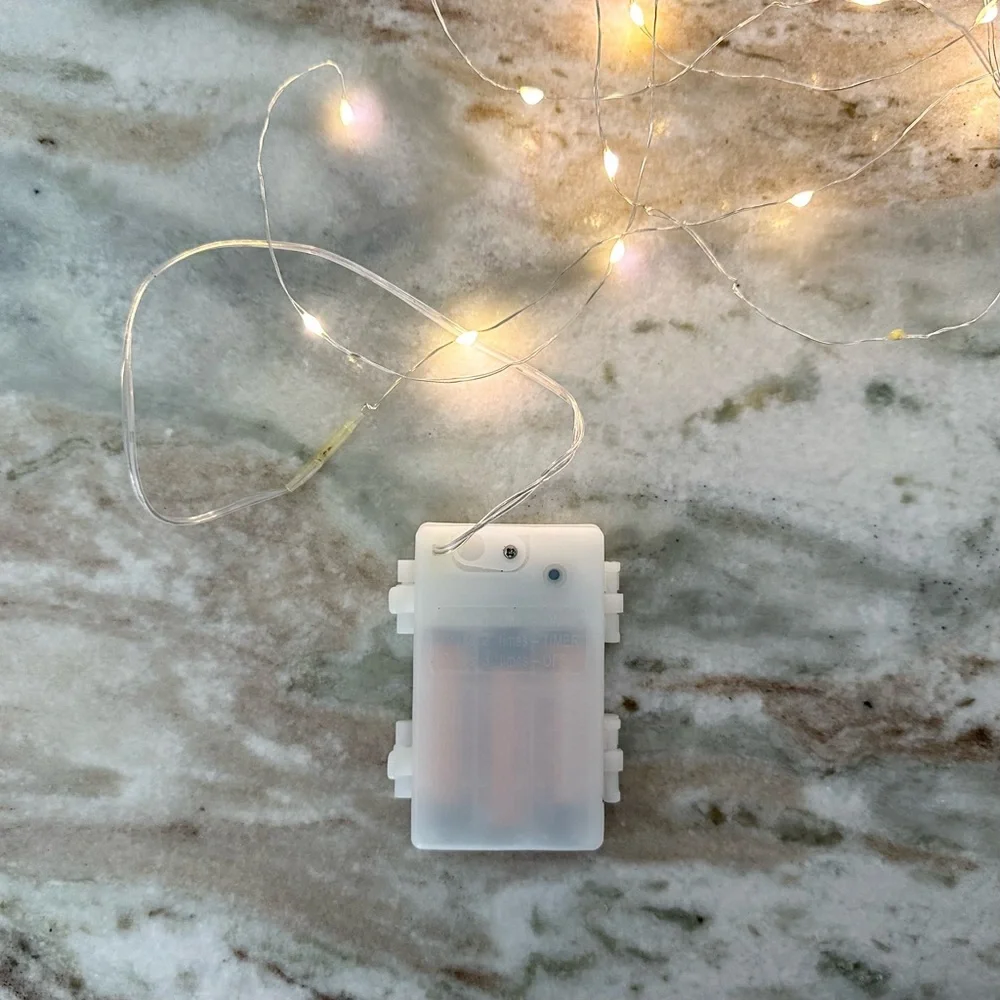 Led Bright White Fairy String Lights Battered Operated- Christmas Decor /Holiday